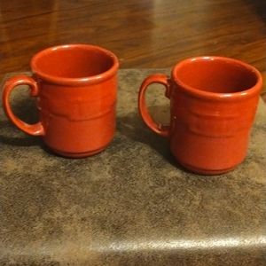 Longaberger Pottery Woven Traditions Souper/Coffee Mugs-Set of 2